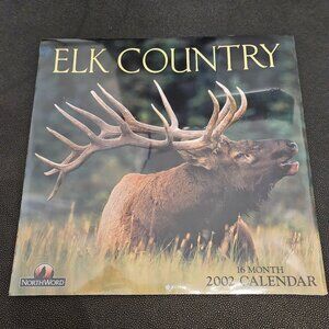 BRAND NEW ELK COUNTRY 16-MONTH CALENDAR FOR 2002 BY NORTHWORD PRESS